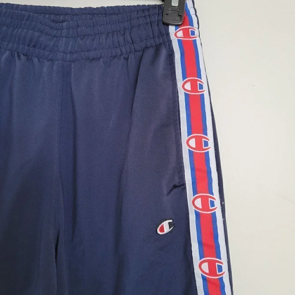 Champion Men's Vintage Striped Drawstring Pull On Jogger Sweatpants Blue Size XS